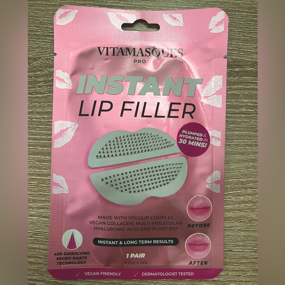 Vitamasques Pro Instant Lip Filler Micro-dart Lip Mask New